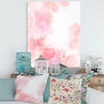 thumbnail image 2 of Designart ' Abstract Splashes of Pink Flowers I ' Modern Canvas Wall Art Print, 2 of 4