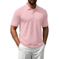 thumbnail image 2 of Zimjoy Mens Polo Shirts Basic Short Sleeve Golf Shirt Dry Fit Casual Athletic T-Shirt Moisture Wicking Top Pink XL, 2 of 4