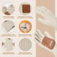 thumbnail image 4 of Conjunto de Gorro, Bufanda y Guantes de Invierno para Mujer, Guantes con Pompón, Gorro y Bufanda Larga, Elegantes Accesorios de Invierno 3 en 1, 4 of 9