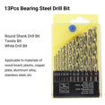 thumbnail image 2 of 13pcs Bearing Steel Twist Drill Bit Set, Carbide Twist Drill Bits, Stainless Steel Twist Drill Bits with Storage Case, 2 of 4