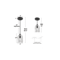 thumbnail image 2 of Modern Black Kitchen Island Hanging Light, 1-Light Industrial Cage Dining Room Pendant Light with Seeded Glass Shade, 2 of 5