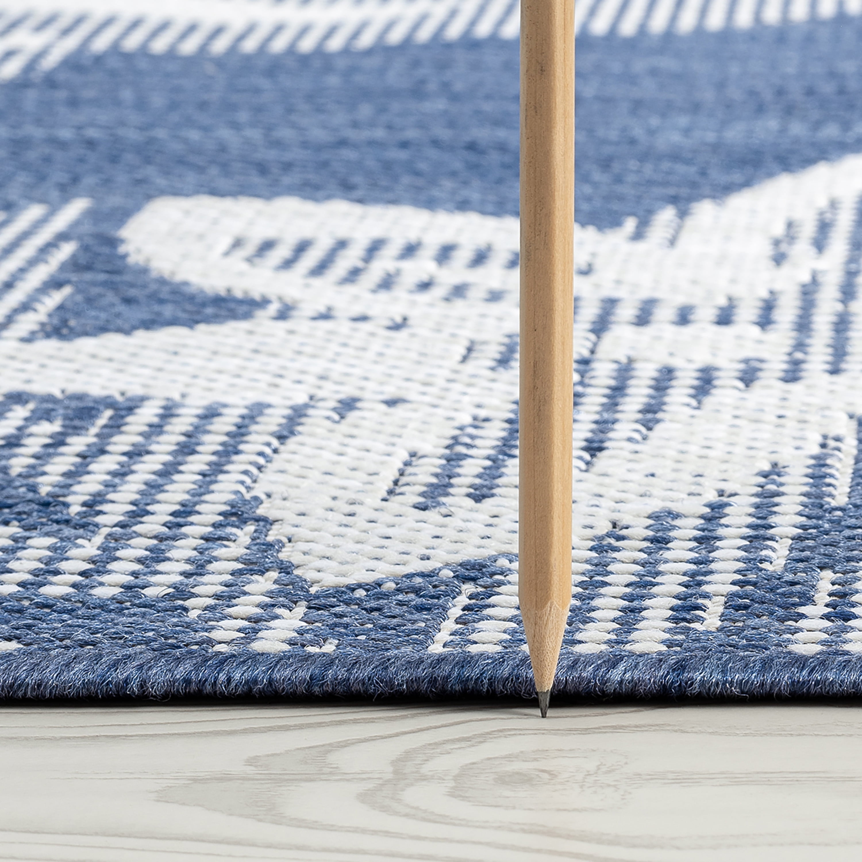 8x10 Water Resistant, Large Indoor Outdoor Rugs for Patios, Front Door Entry, Entryway, Deck, Porch, Balcony | Outside Area Rug for Patio | Blue, Floral | Size: 7'11'' x 10'3''