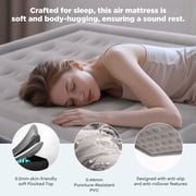 EGGORY Air Mattress,Queen Size Inflatable Air Bed with Built-in Pump,Puncture-Resistant,Portable,for Camping & Trip & Home