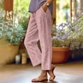 thumbnail image 2 of ADSSDQ Womens Linen Wide Leg Striped Pants Casual Barrel Loose Drawstring Low Waist Palazzo Harem Pants with Pockets 2026 Sweatpants Watermelon Red M, 2 of 9