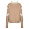 thumbnail image 6 of Women's Turtleneck Knit Sweater Long Sleeve Color Block Fall Winter Sweaters Casual Loose Soft Pullover Jumper Tops, 6 of 8