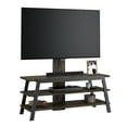 Sauder Steel River TV Stand with Mount for TVs up to 50", Carbon Oak