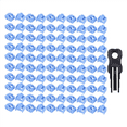 thumbnail image 2 of 500 piezas de concentrador LAN Ethernet con puerto RJ45 azul, tapa protectora antipolvo con cerradura y llave patentadas, 2 of 8