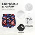 thumbnail image 4 of Pofeuu American With Lips Print Women's Athletic Shorts Running Workout Shorts Tummy Control Quick Dry Gym Shorts with Pockets Double layer sports shorts-X-Large, 4 of 7