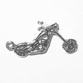 thumbnail image 1 of Sterling Silver 20" 1.2mm Box Chain 3D Chopper Motorcycle Long Forks Pendant Necklace, 1 of 2
