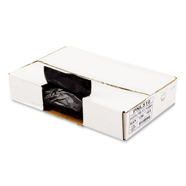Boardwalk BWK510 Low-Density Waste Can Liners, Black