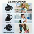 thumbnail image 4 of 18oz Stainless Steel Water Bottles,Insulated Water Bottle with Straw & Auto Spout Lids & Paracord Handle,Water Flasks for Kids Keep Cold 48-Hrs Hot 24-Hrs, 4 of 9