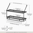 thumbnail image 4 of KES Pot Rack Wall Mounted 30 inch Pots and Pans Hanging Rack for Kitchen Storage, 2-Tier Wall Shelf with Guard Rail Organizer with 12 Hooks, 4 of 11