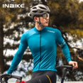thumbnail image 2 of INBIKE - Maillot de ciclismo de manga larga para hombre, de forro polar de invierno, térmico, para ciclismo de carretera, con cremallera completa y 3 bolsillos, para MTB, 2 of 5