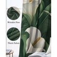 thumbnail image 3 of Lily Flower Blackout Curtains for Bedroom Living Room Darkening Curtains 63 Inches Long Green Nature Summer Leaf Botanicals Floral Window Curtain 2 Panels Set Window Treatment Grommet Drapes 52"x63", 3 of 9
