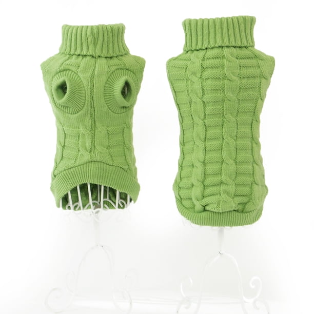 Methold Ropa linda para perros y cachorros, prendas de punto para gatos, abrigos cálidos para exteriores, suéter, prendas de punto Outwea Ropa para mascotas Verde METRO