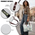 thumbnail image 5 of ZUXONGSY Hummingbird Flower Print Top Handle Bag for Women Waterproof Handle Handbag Fashion Shoulder Bag with Zipper for Shopping Work, 5 of 6