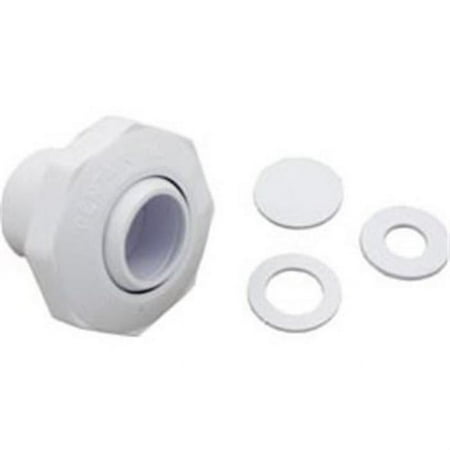Pentair 542000 1-Inch Economy Insider Slip Inlet with Snap-In and Pressure Test Disk Wall Fittings, White