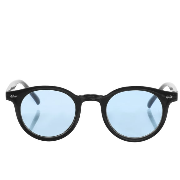 Luxshiny 1Pack Fashion Sunglasses Black Plastic Round UV Protection For Outdoor Activities Men Women