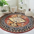 thumbnail image 2 of SAFAVIEH Vintage Hamadan Bora Oriental Area Rug, Rust/Gold, 6'7" x 6'7" Round, 2 of 8