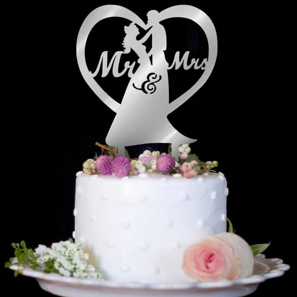 Romantic Acrylic Cake Topper Mr Mrs Hollow Cake cake topper Wedding cake Accessory Wedding Cake Topper Decoration Party Supplies