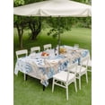 thumbnail image 4 of Outdoor Tablecloth with Umbrella Hole for Patio/Picnic/Party/Camping, Blue Starfish Coastal Waterproof Table Cloth Rectangle Table Cover Washable, Nautical Summer Beach Ocean Sea (60"x 84"), 4 of 8