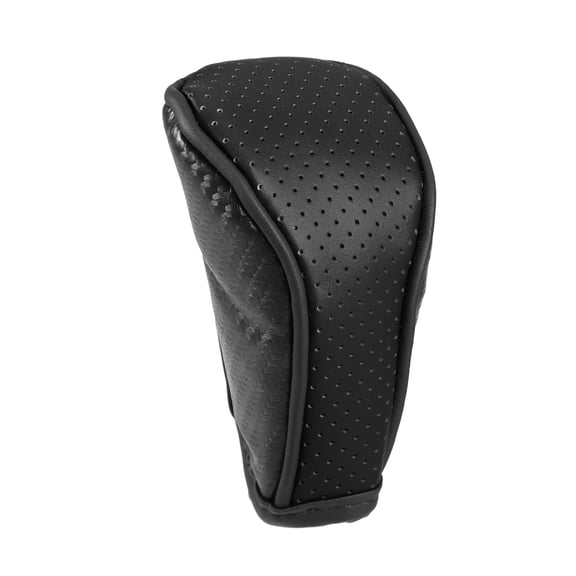 Unique Bargains 1 Pc Universal Car Shift Knob Cover - Car Knob Gear Protector with Zipper Breathable - Faux Leather Black