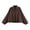 Coffee, variant on Women's Suede Bomber Jacket Lapel Collar Pilot Coat Oversized Motorcycle Jacket Outwear