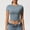 Blue, variant on pstuiky Womens Casual Tops Trendy Short Sleeve Solid Color Dry Fit Women's Clothing Lightweight Loose Fit Crew Neck Spring Tops Work Blouses for Women