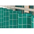 thumbnail image 2 of Textured Fabric Shower Curtains 72" X 72", Turquoise Checkered Printed Bathroom Curtains, Machine Washable, 2 of 5