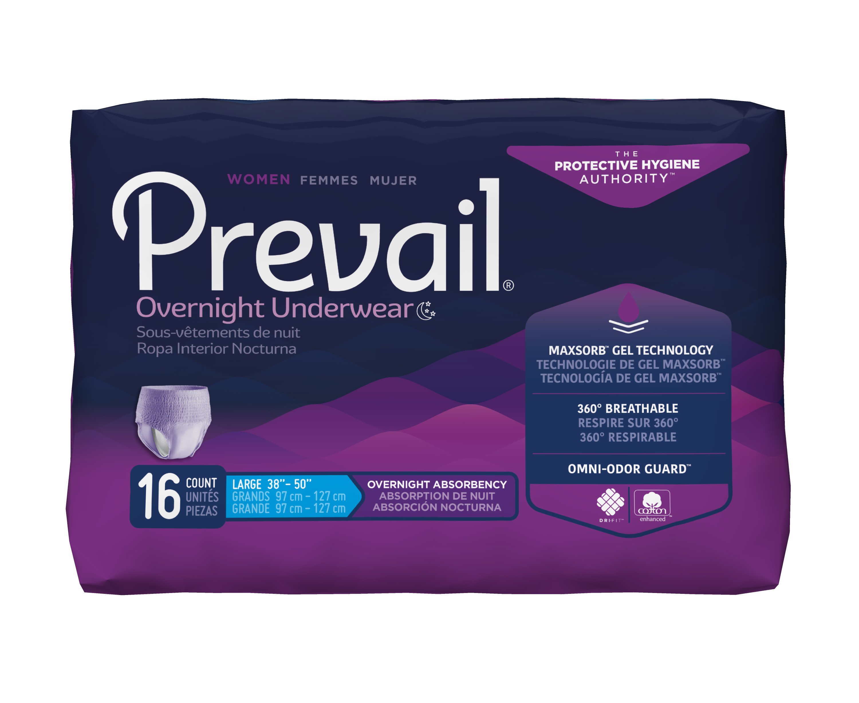 Prevail Women's Overnight Disposable Underwear Female