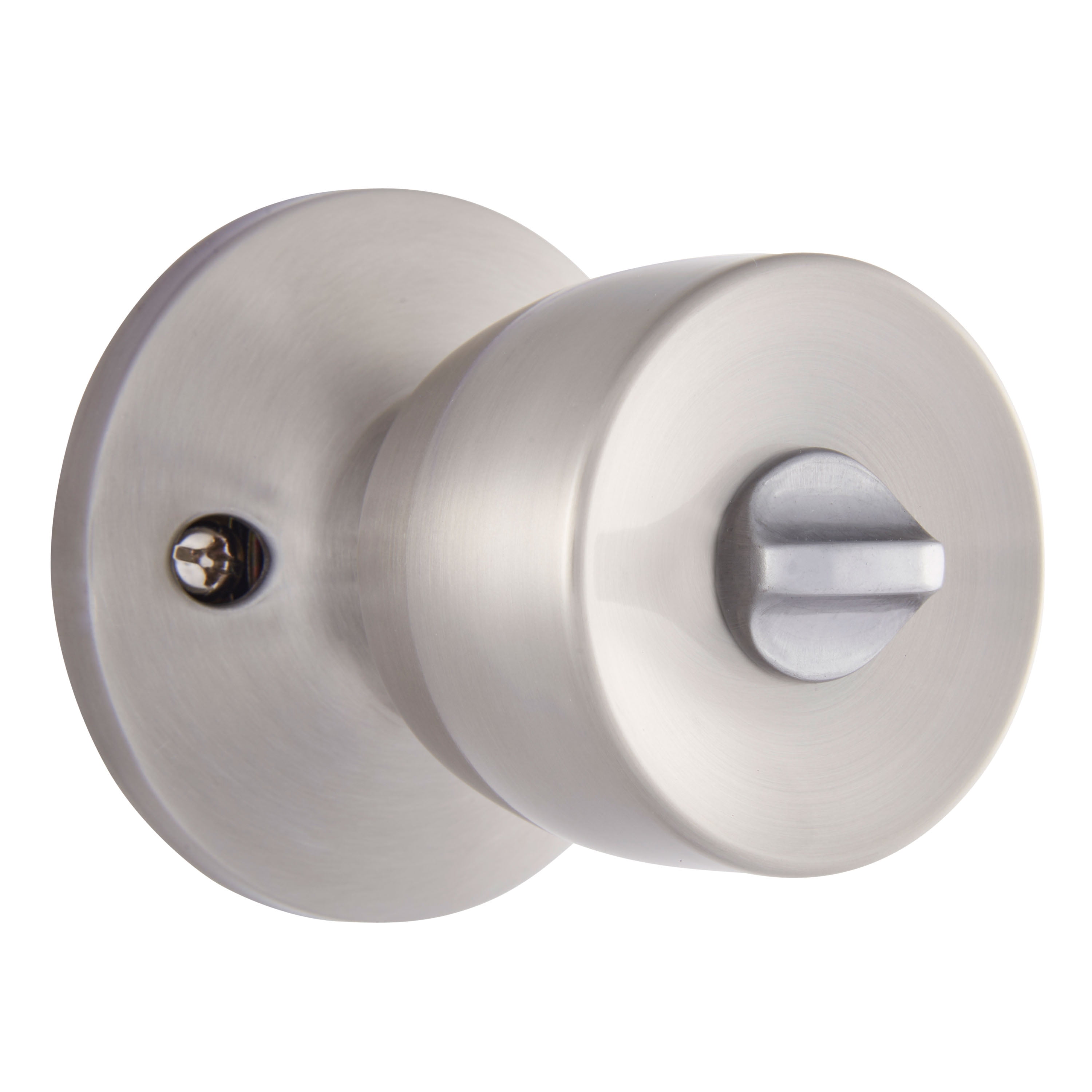 (6 pack) Brink's Privacy Bed/Bath Tulip Style Doorknob, Satin Nickel Finish