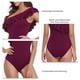 thumbnail image 5 of Traje de baño de un hombro fruncido, traje de baño de un hombro fruncido para mujer, traje de baño adelgazante, claridad notable, 5 of 6