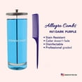 thumbnail image 5 of Allegro Combs 61 XL Rat Tail Combs Wide Tooth Comb Detangling Hair Styling Coarse Hair For Women 3 Units (Dark Purple), 5 of 5