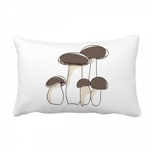 Delicious Fresh Mushroom Pattern Throw Pillow Lumbar Insert Cushion Cover Home Decoration