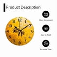 thumbnail image 5 of 10 Inch Wall Clock Battery Operated Square Clock for Office, Kitchen, Outdoor, Living Room, Yellow Bee Oil Painting, 5 of 7