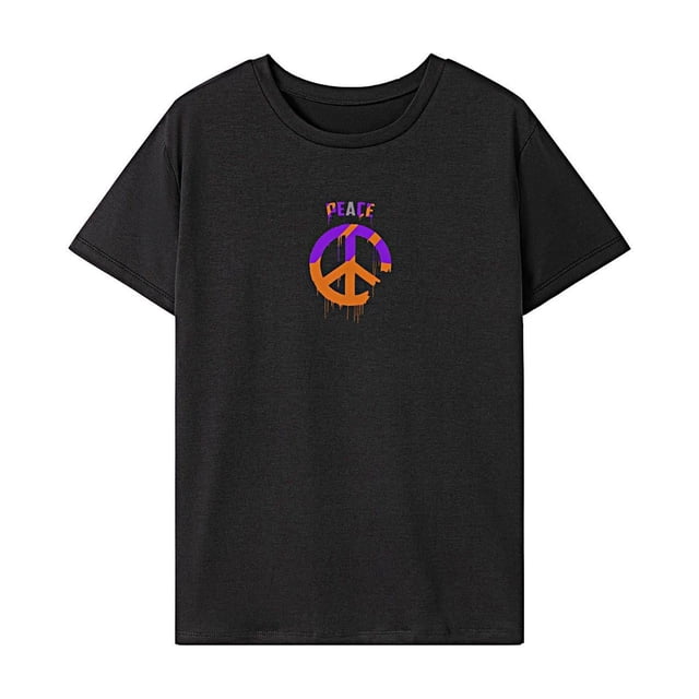 Camiseta para mujer, disfraz de verano, camiseta suave con cuello redondo para senderismo, vacaciones, mochilero Negro