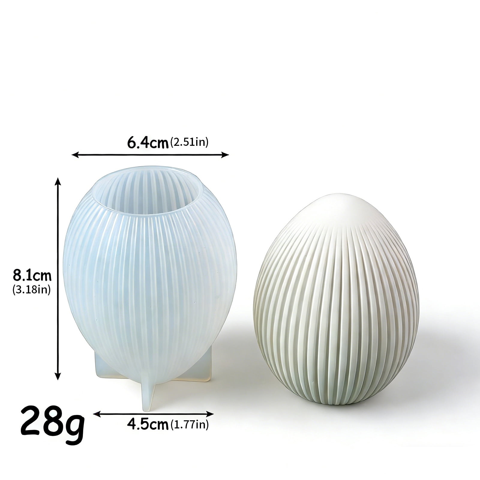 6Pcs Easter Hare Eggs Silicone for Resin Casting Soap Home Decor