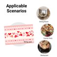thumbnail image 5 of Amarainy Heart Pattern Pink Linen Table Mats Set of 4 for Home Kitchen Table Decor 12x18 inch, 5 of 5