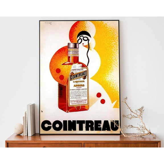 369 Prints vintage Cointreau Poster – Art Nouveau French Print, Classic Advertisement, Restaurant Wall Art UNFRAMED, 8x12