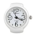 thumbnail image 1 of GOOHOCHY 1pc personalidad unisex reloj en forma de anillo de dedo moda exquisito anillo de reloj de cuarzo (blanco), 1 of 7