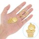 thumbnail image 4 of Llaveros en forma de aro de baloncesto Uxcell, llavero deportivo mini lindo, colgante de balón de baloncesto, anillo de llavero, bolsa, dorado, 4 of 7