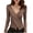 Coffee, variant on V Neck Long Sleeve Shirts for Women Solid Color Casual Fall Slim Tops Lightweight Tunic Cross Sweaters Fashion Clothes Purple Free Size(Free Size)