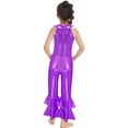 thumbnail image 2 of iEFiEL Girls Metallic Ballet Dance Unitard Gymnastics Performance Leotard, 2 of 7