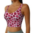 thumbnail image 2 of Bixox Women's Rose Flowers Pattern Fitness Navel Tank Top U-Back Yoga Tank Top Sweatshirt Sports Bra, 2 of 7