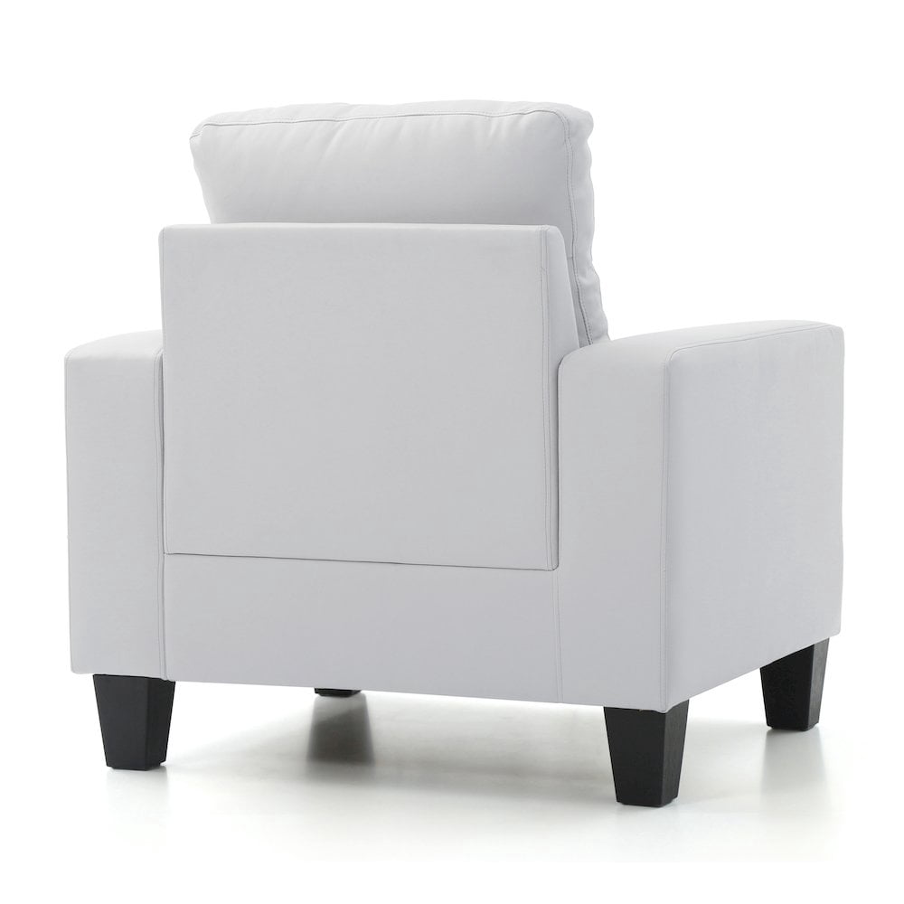 Glory Furniture Newbury Accent Chair in White Color