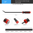 thumbnail image 3 of Multi-Function Long Pry Bar Tire Heavy Duty Crowbar Strike Cap Nail Puller Car Repair CV-R Removal Hand Tools 18 Inch, 3 of 8
