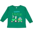 thumbnail image 3 of Inktastic Happy Easter Bunny and Tractor Boys or Girls Long Sleeve Toddler T-Shirt, 3 of 5