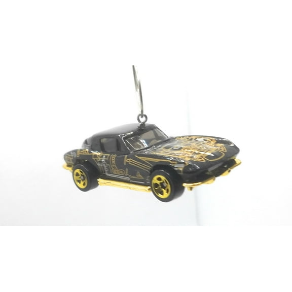 Christmas Ornament for 1963 Chevy Corvette Black Gold