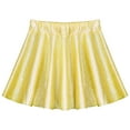 thumbnail image 3 of YONGHS Girl's Shiny Metallic Skater Skort Dance Athletic Pleated A-Line Mini Scooter Skirt Gold 10-12, 3 of 7