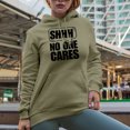 thumbnail image 2 of Shhh, No One Cares, Sarcastic Quote, Sand Hooded Sweatshirt or Hoodie, Small, 2 of 5